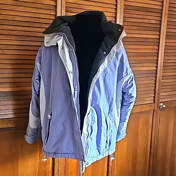 Vintage Alaska Frontier winter snow ski jacket removable hood zipper nylon coat - Picture 4 of 13